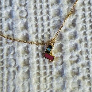 Coach 80's Retro Alphabet L Charm Necklace
